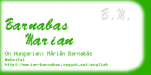 barnabas marian business card