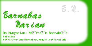 barnabas marian business card